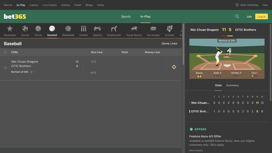 bet365 - InPlay