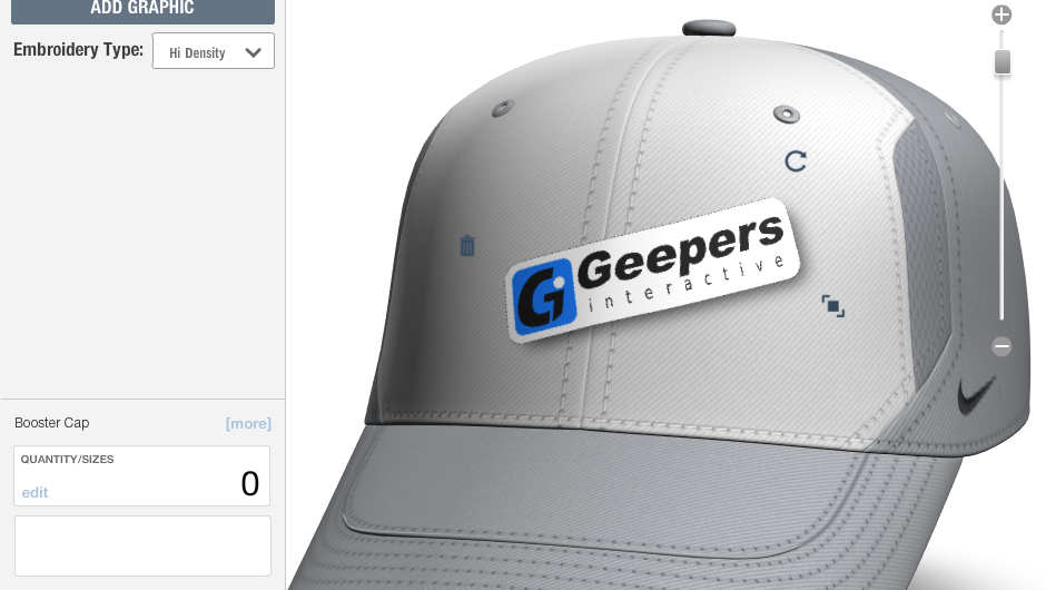 Nike Headwear - Logo placement, scaling and rotation