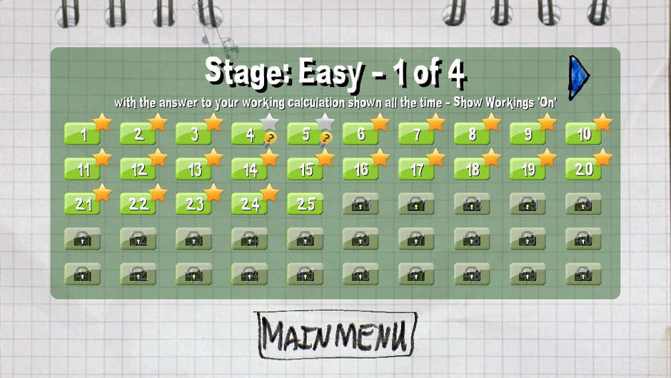 Sum It All Up - Level Selection