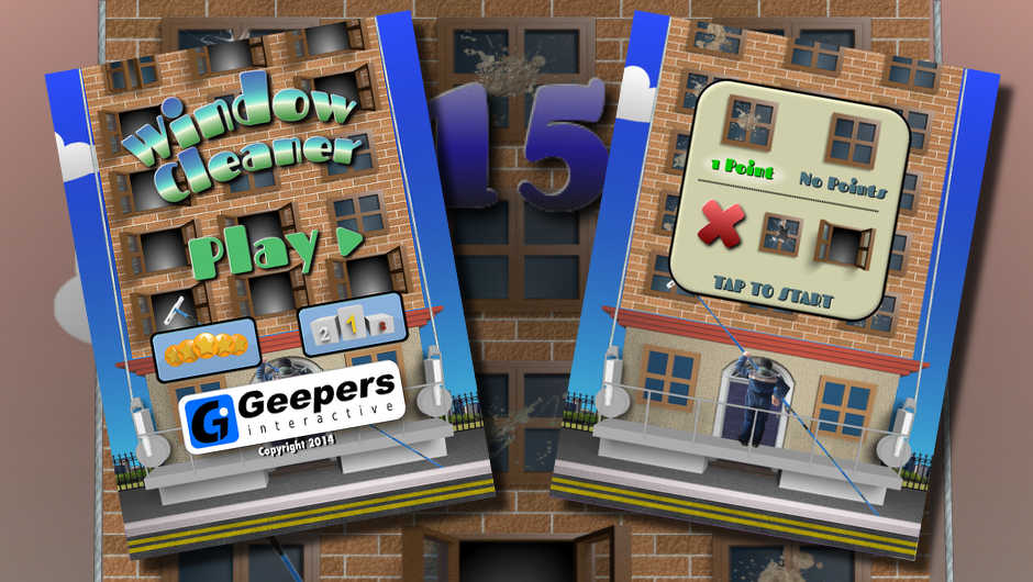WIndow Cleaner - Main screen & starting screen